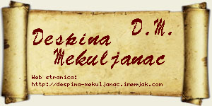 Despina Mekuljanac vizit kartica